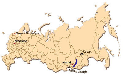Orientační mapka Ruska